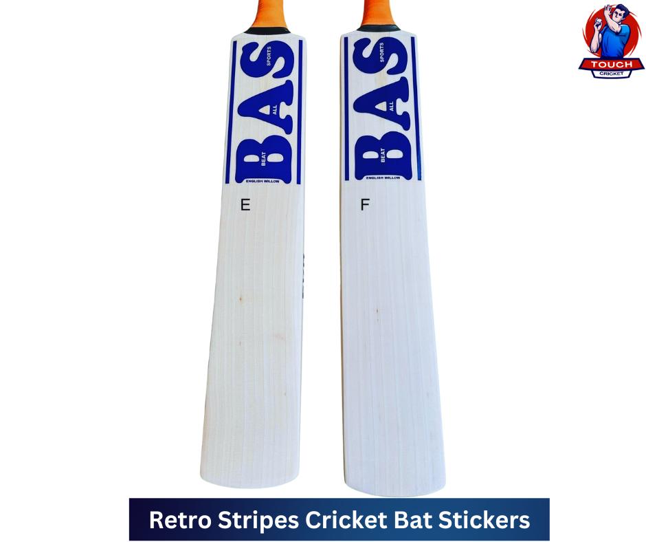 Retro Stripes Cricket Bat Stickers