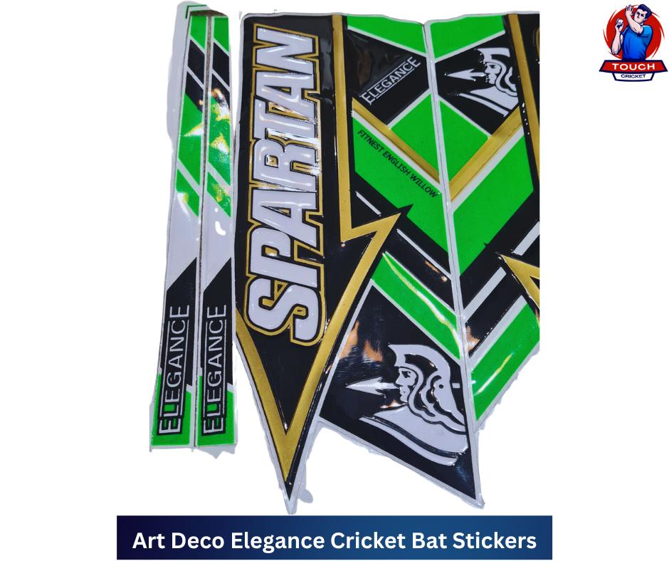 Art Deco Elegance Cricket Bat Stickers
