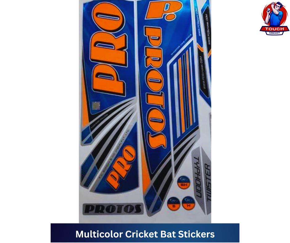 Multicolor Cricket Bat Stickers